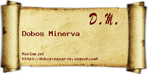 Dobos Minerva névjegykártya